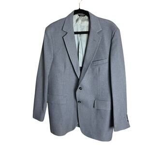 Dobbshire Men’s Blazer 42R Light Gray Pinstripe Two Button Suit Jacket Career
